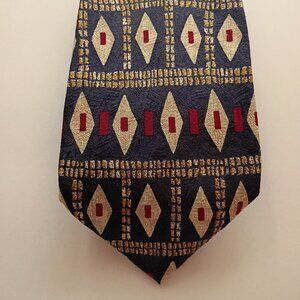 Men's Tie, Jonathan Wachtel, Blue, Red, Gold